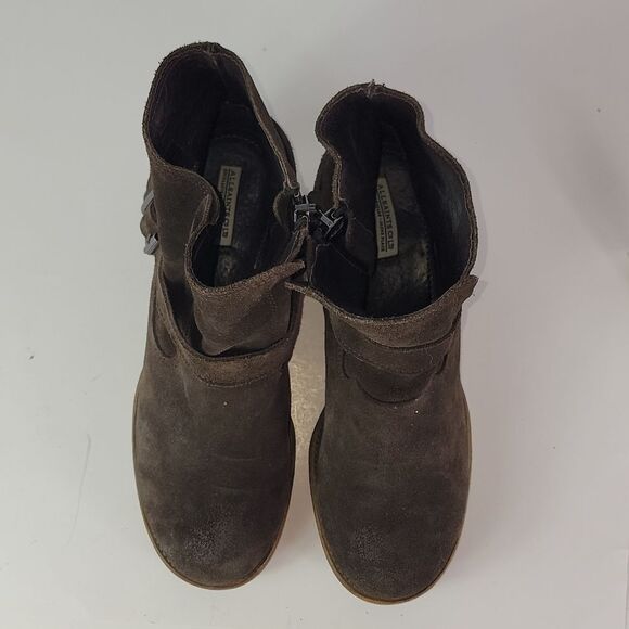 All Saints Suede Leather Harness Women's Ankle Boots - Picture 12 of 13